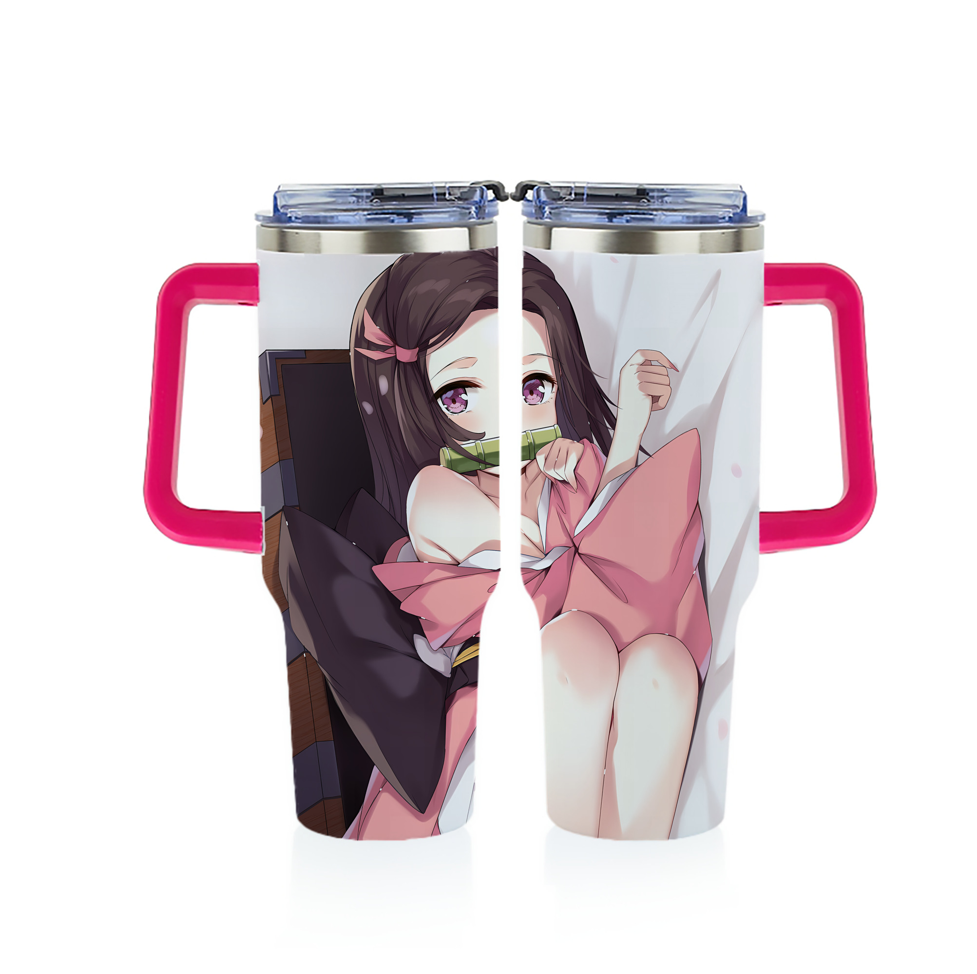 （画像用） 鬼滅の刃（きめつのやいば）竈門 禰󠄀豆子／かまど ねずこ Kamado Nezuko 1200ｍLフルプリント車用タンブラー